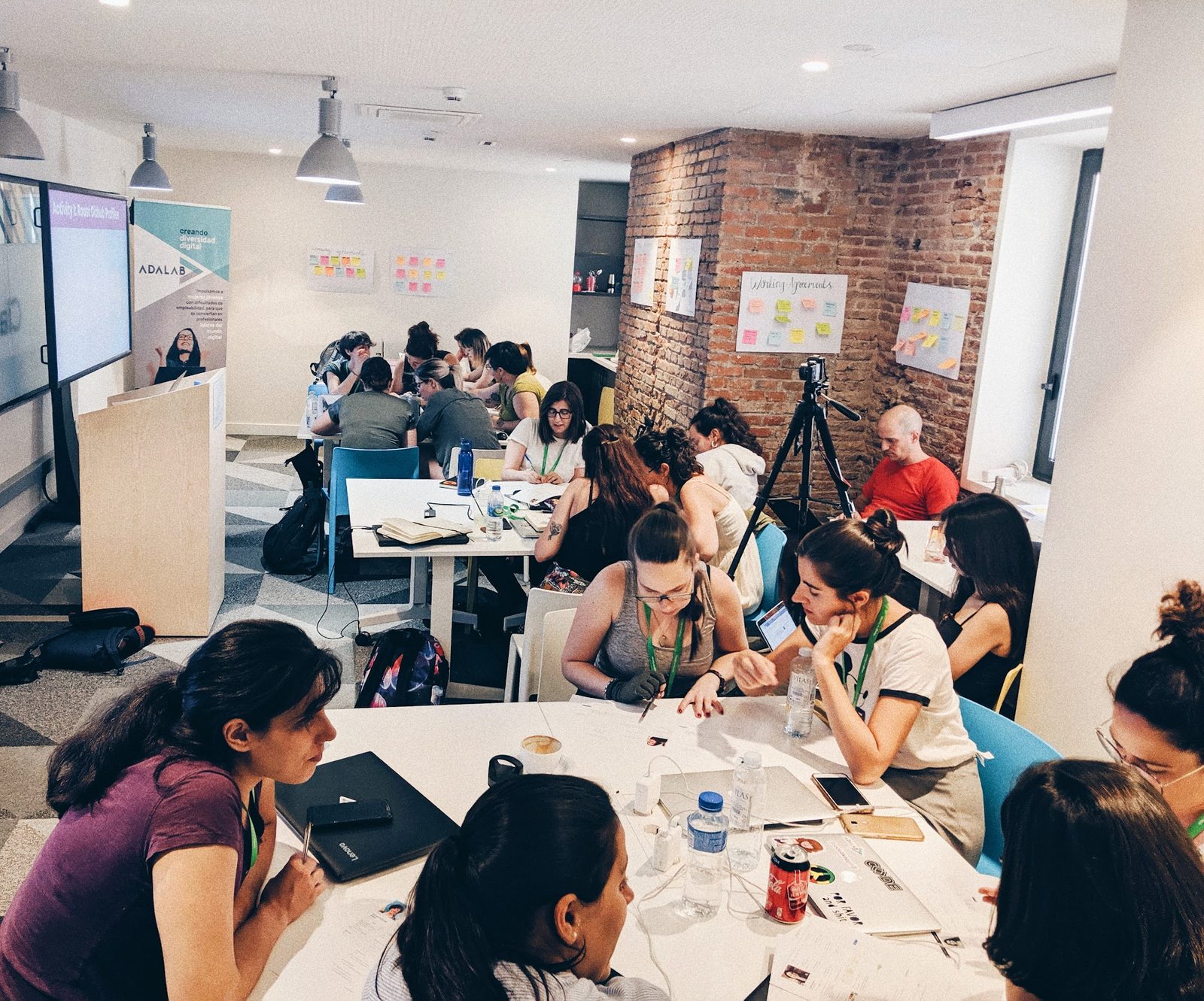 Workshop session with attendees